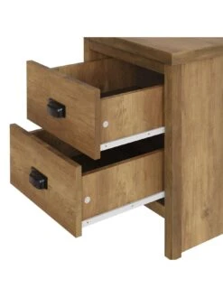 GFW Boston 2 Drawer Bedside Chest - Oak -FurniHaven Shop VNZXN SQ4 0000000006 OAK SLd