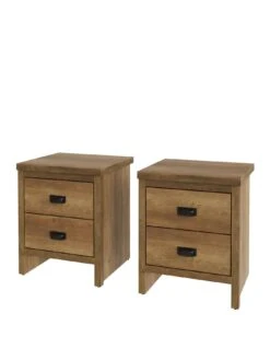 GFW Set Of 2 Boston Bedside Chests - Oak -FurniHaven Shop VNZXO SQ3 0000000006 OAK SLa