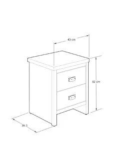 GFW Set Of 2 Boston Bedside Chests - Oak -FurniHaven Shop VNZXO SQ7 0000000006 OAK DGy