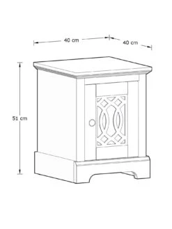 GFW Amelie Mirrored Bedside Chest -FurniHaven Shop VNZYS SQ7 0000000005 GREY DGy