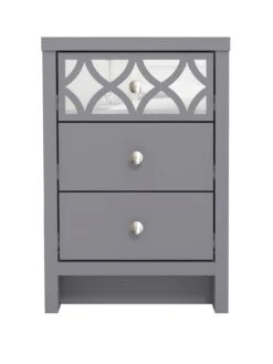 GFW Arianna 3 Drawer Bedside Chest - Grey -FurniHaven Shop VO4OZ SQ2 0000000005 GREY SLf