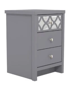 GFW Arianna 3 Drawer Bedside Chest - Grey -FurniHaven Shop VO4OZ SQ3 0000000005 GREY SLa
