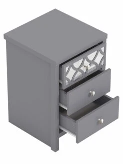 GFW Arianna 3 Drawer Bedside Chest - Grey -FurniHaven Shop VO4OZ SQ4 0000000005 GREY SLd