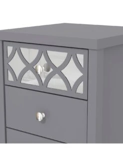 GFW Arianna 3 Drawer Bedside Chest - Grey -FurniHaven Shop VO4OZ SQ5 0000000005 GREY SLd1