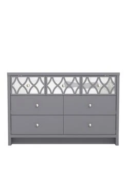 GFW Arianna 3 + 4 Chest Of Drawers -FurniHaven Shop VO4P1 SQ2 0000000005 GREY SLf