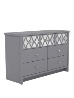 GFW Arianna 3 + 4 Chest Of Drawers -FurniHaven Shop VO4P1 SQ3 0000000005 GREY SLa