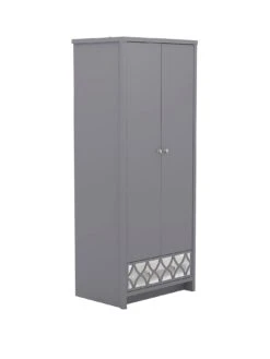 GFW Arianna 2 Door, 1 Drawer Wardrobe -FurniHaven Shop VO4P2 SQ3 0000000005 GREY SLa