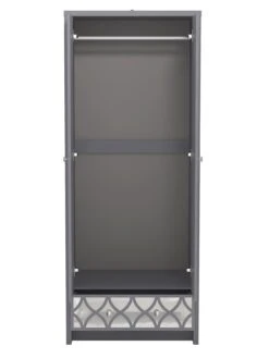GFW Arianna 2 Door, 1 Drawer Wardrobe -FurniHaven Shop VO4P2 SQ4 0000000005 GREY SLd