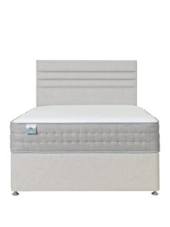 Airsprung Ella Firm Pocket 1000 Divan -FurniHaven Shop VO8B3 SQ2 0000000215 LIGHT GREY SLf