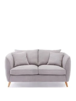 Very Home Enzo 2 Seater Fabric Sofa -FurniHaven Shop VOOL3 SQ2 0000000005 GREY SLf