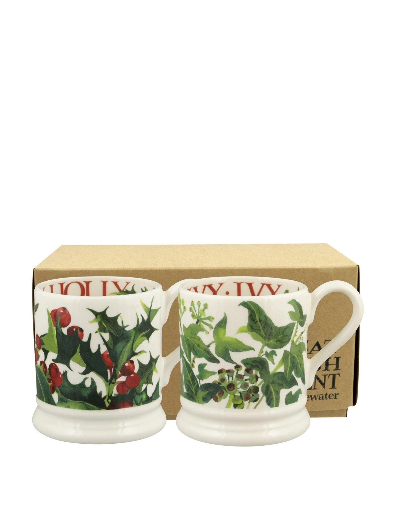 Emma Bridgewater Holly And Ivy ½ Pint Mugs – Boxed Set Of 2 3 Emma Bridgewater Holly And Ivy ½ Pint Mugs – Boxed Set Of 2