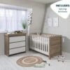 Tutti Bambini Modena 2 Piece Furniture Set - White/Oak (Cot Bed, Sprung Mattresss And Chest Changer) 1 Tutti Bambini Modena 2 Piece Furniture Set - White/Oak (Cot Bed, Sprung Mattresss And Chest Changer) -FurniHaven Shop VQ2VC SQ1 0000000010 WHITE OAK RSr