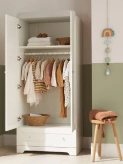 Tutti Bambini Rio 5 Piece Furniture Set- White/Dove Grey (Cot Bed, Cot Top Changer, Sprung Mattress, Chest Changer, Wardrobe) -FurniHaven Shop VQ3DF SQ6 0000000088 NO COLOR SLd2