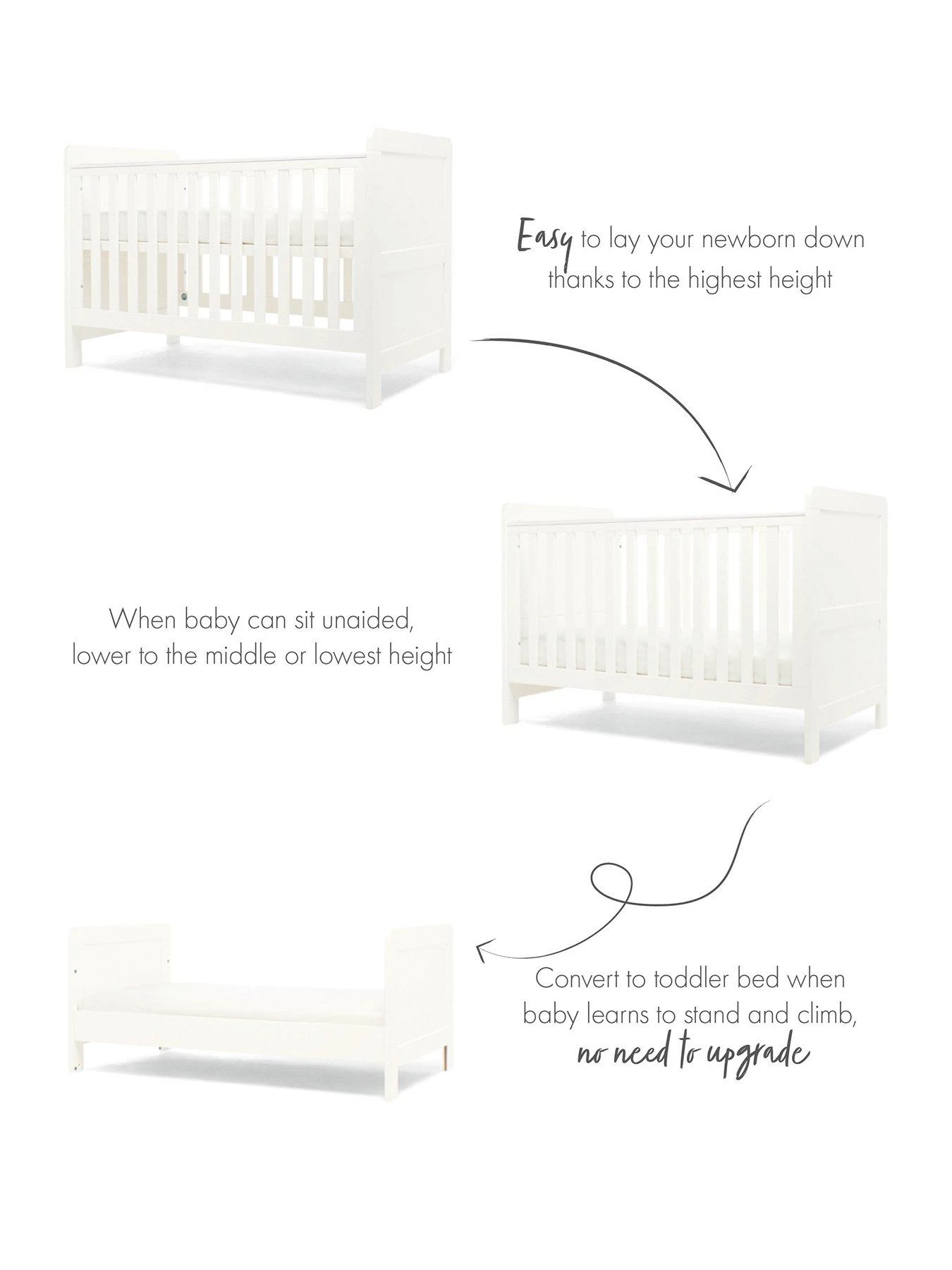 Mamas & Papas Hampden 3 Piece Furniture Range- White 5 Mamas & Papas Hampden 3 Piece Furniture Range- White - Image 3