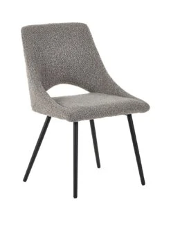 Julian Bowen Iris Set Of 2 Boucle Dining Chairs -FurniHaven Shop VRRLB SQ3 0000000005 GREY SLa