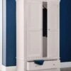 Julian Bowen Clermont 2 Door 1 Drawer Wardrobe -FurniHaven Shop VRRMD SQ1 0000000215 LIGHT GREY RSr