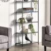 Julian Bowen Chicago Tall Bookcase -FurniHaven Shop VRROF SQ1 0000000004 BLACK RSr