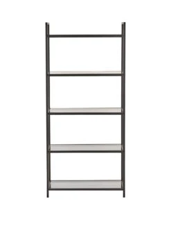 Julian Bowen Chicago Tall Bookcase -FurniHaven Shop VRROF SQ2 0000000004 BLACK SLf