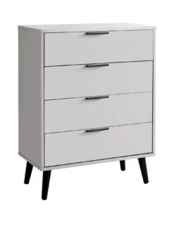 Julian Bowen Alba 4 Drawer Wide Chest -FurniHaven Shop VRRP6 SQ3 0000000005 GREY SLa