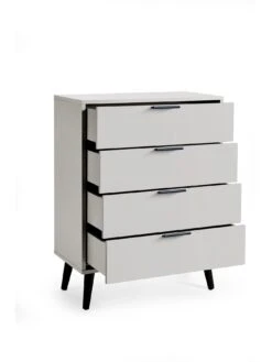 Julian Bowen Alba 4 Drawer Wide Chest -FurniHaven Shop VRRP6 SQ4 0000000005 GREY SLd