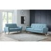 Julian Bowen Monza 3 Seater Compact Retro Sofa - Blue 1 Julian Bowen Monza 3 Seater Compact Retro Sofa - Blue -FurniHaven Shop VRRPM SQ1 0000000020 BLUE RSr