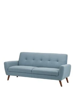 Julian Bowen Monza 3 Seater Compact Retro Sofa - Blue -FurniHaven Shop VRRPM SQ3 0000000020 BLUE SLa