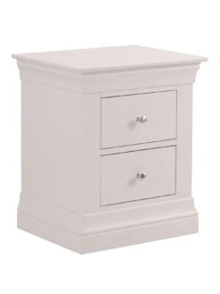Julian Bowen Clermont 2 Drawer Bedside -FurniHaven Shop VRRS2 SQ3 0000000215 LIGHT GREY SLa