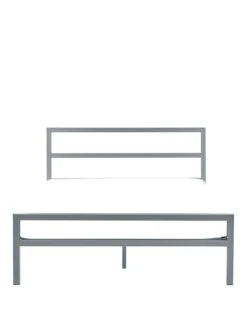 Julian Bowen Soto Small Double Metal Bed -FurniHaven Shop VRRSR SQ2 0000000035 SILVER SLf