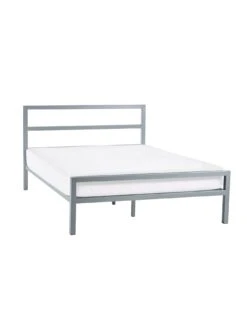 Julian Bowen Soto Small Double Metal Bed -FurniHaven Shop VRRSR SQ3 0000000035 SILVER SLd