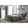 Julian Bowen Soto Double Metal Bed -FurniHaven Shop VRRSS SQ1 0000000035 SILVER RSr