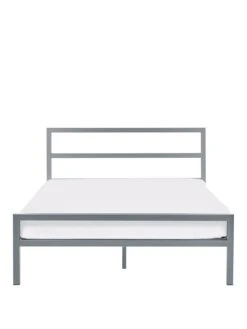 Julian Bowen Soto Double Metal Bed 6 Julian Bowen Soto Double Metal Bed -FurniHaven Shop VRRSS SQ2 0000000035 SILVER SLf