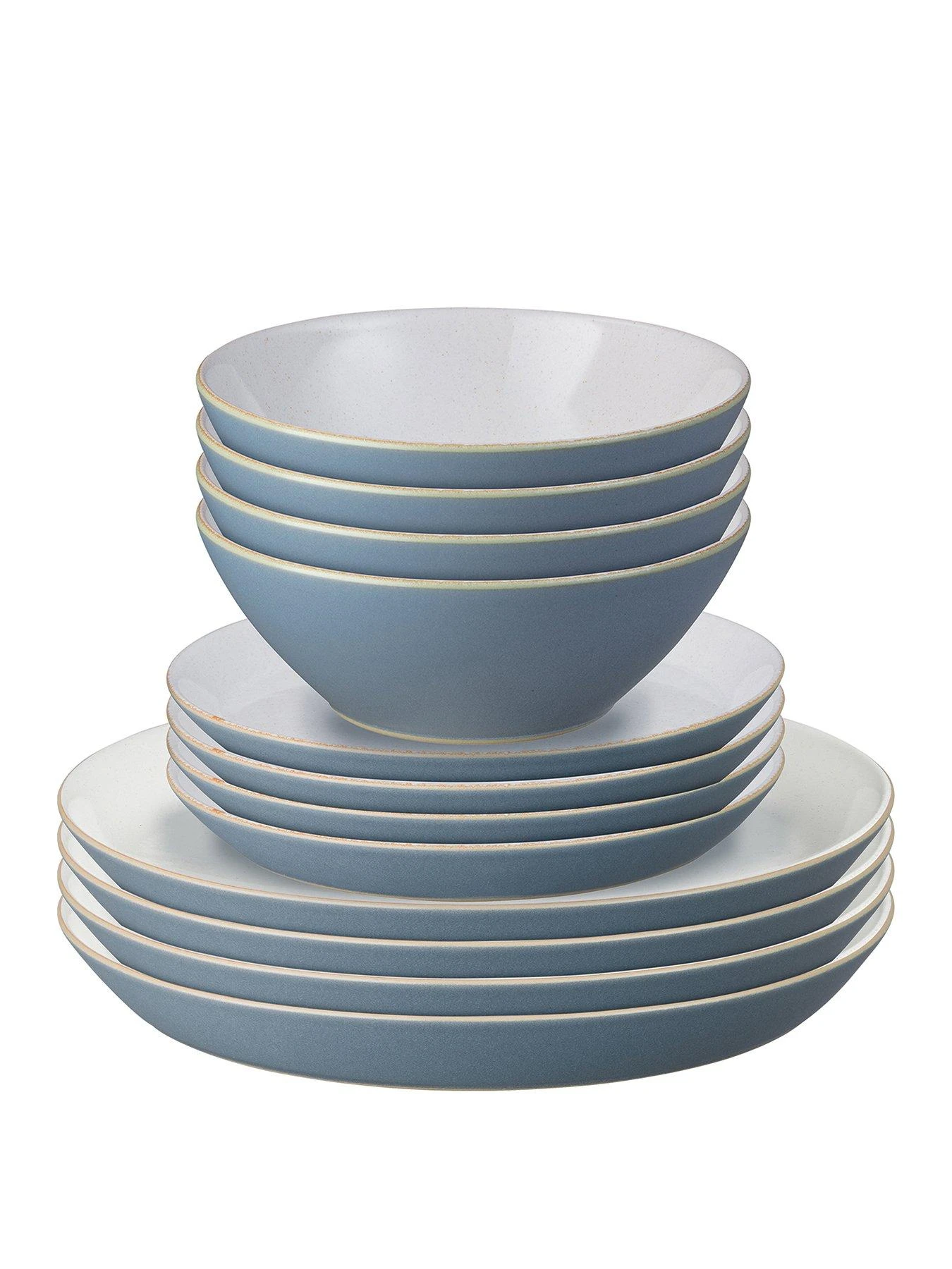 Denby Impression 12-Piece Tableware Set In Blue 3 Denby Impression 12-Piece Tableware Set In Blue