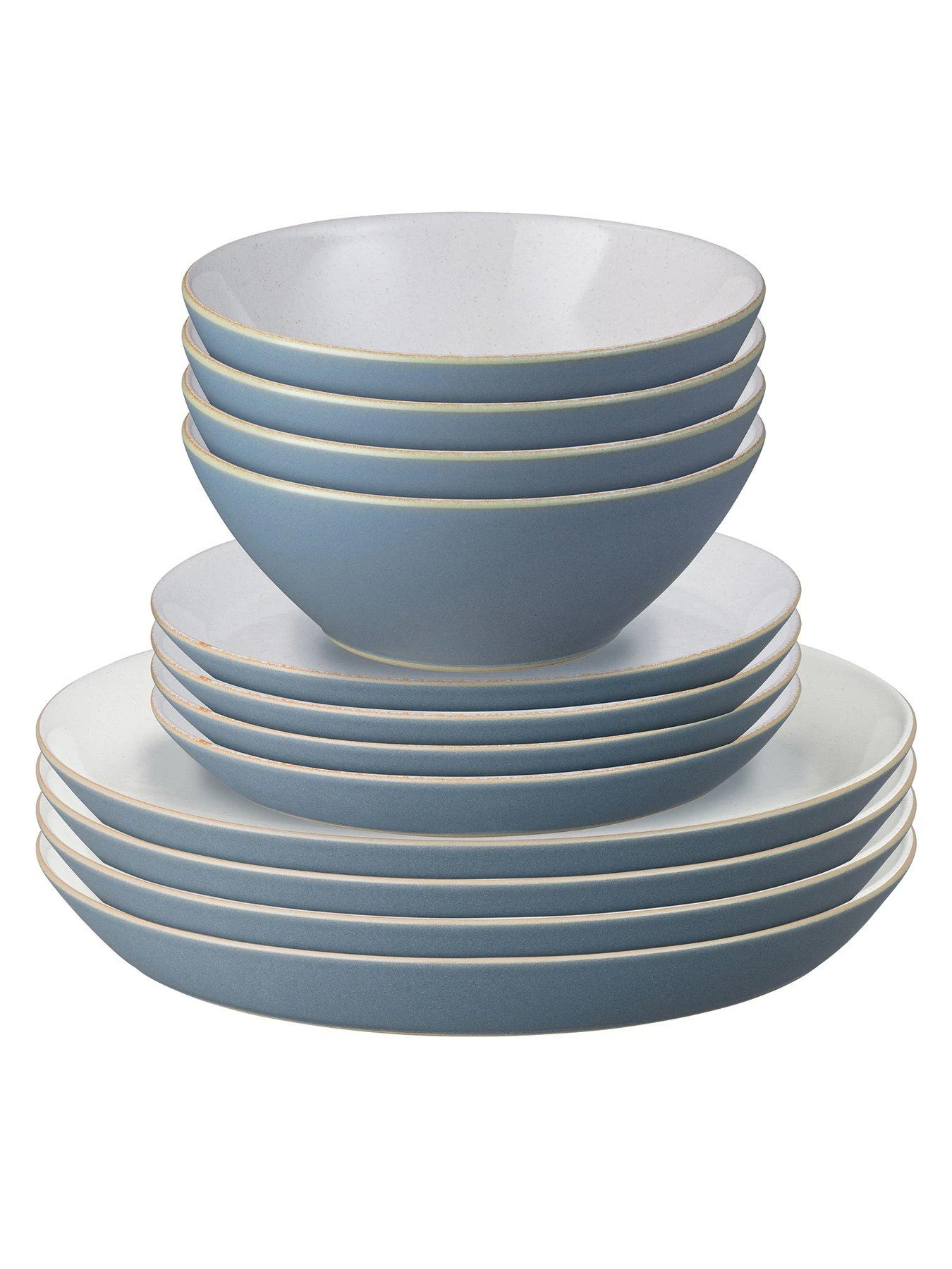 Denby Impression 12-Piece Tableware Set In Blue 8 Denby Impression 12-Piece Tableware Set In Blue - Image 6