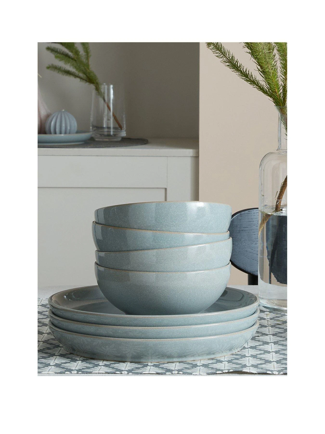 Denby Elements 4-Piece Coupe Bowl Set – Light Grey 3 Denby Elements 4-Piece Coupe Bowl Set – Light Grey