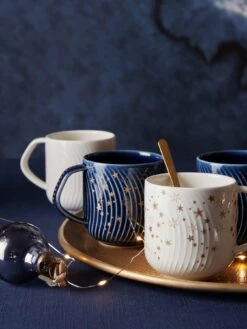 Denby Porcelain Stars Mugs In Blue – Set Of 2 -FurniHaven Shop VS57K SQ5 0000000088 NO COLOR SLd3