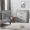 Silver Cross Devon 2 Piece Nursery Furniture Set- Grey -FurniHaven Shop VS7HZ SQ1 0000000005 GREY RSr